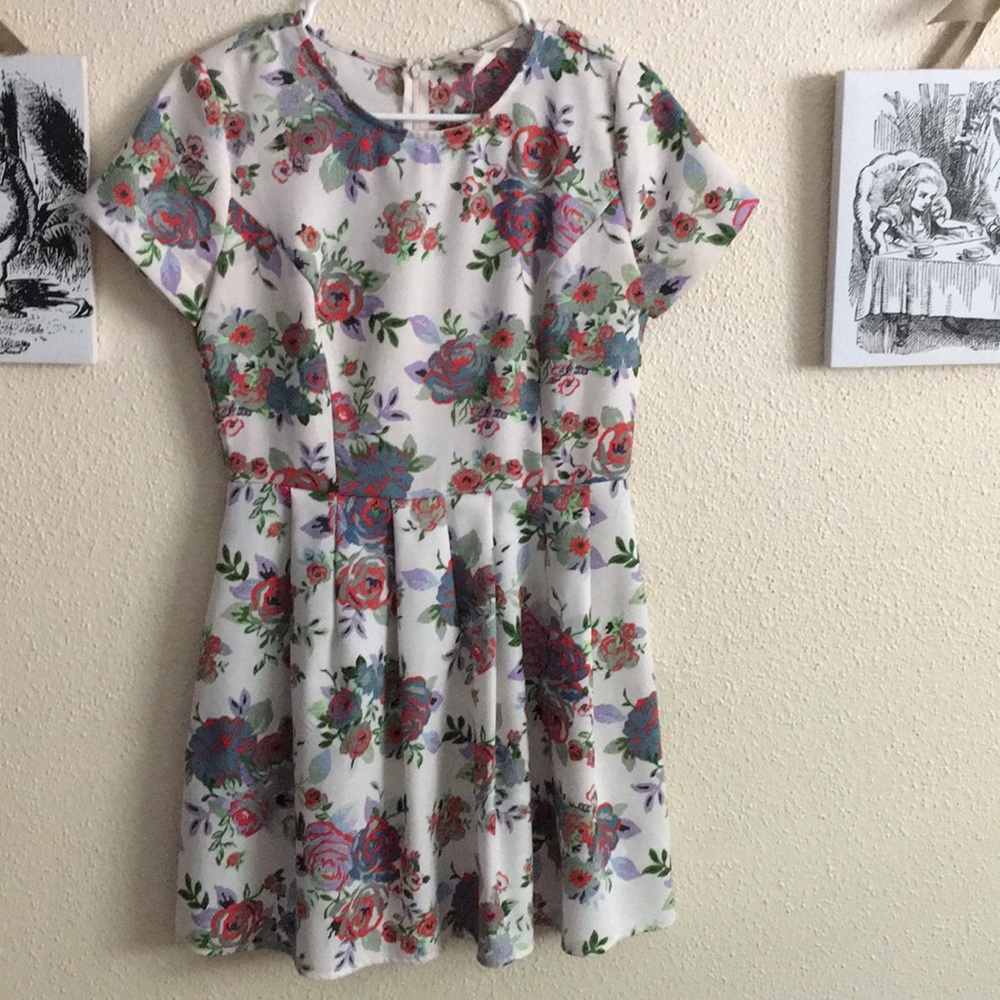 Vintage rose print dress